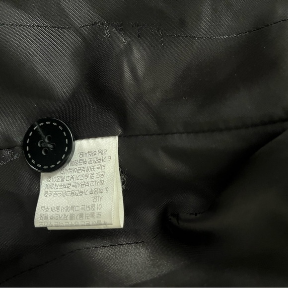 Black Leather Blazer Jacket Coat 90s y2k Vintage Medium - Picture 3 of 9